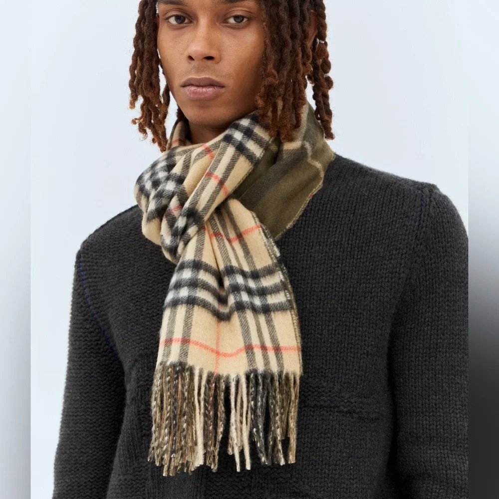 Burberry check cashmere scarf